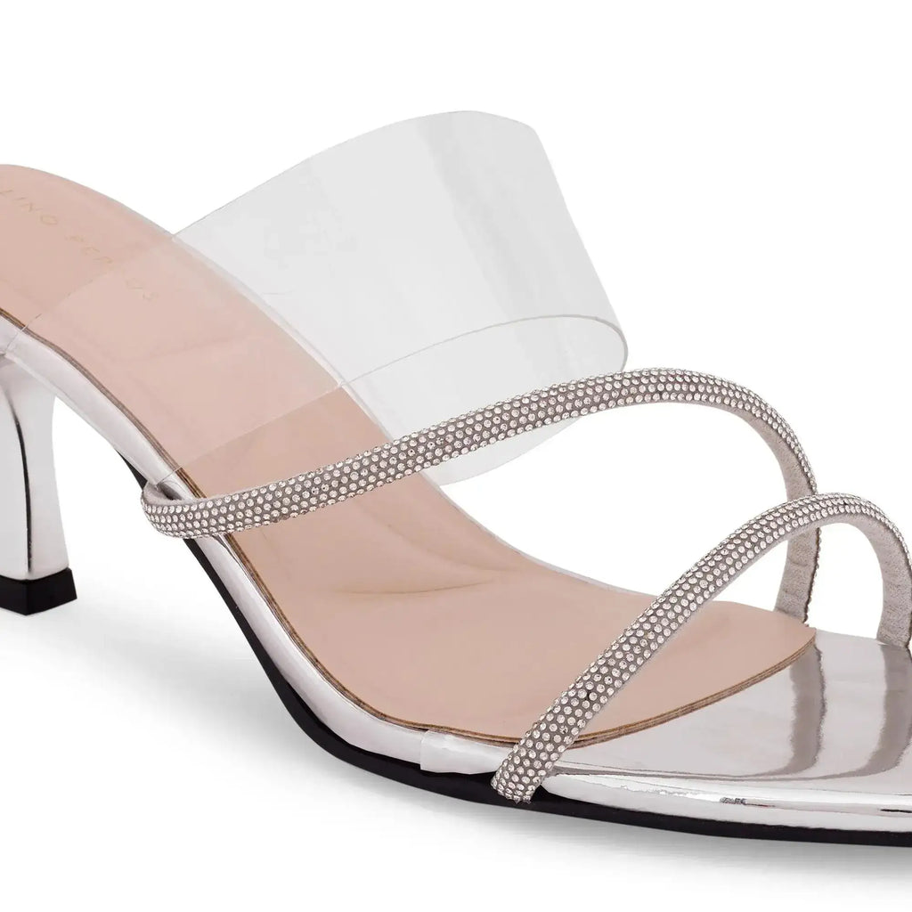 Victoria Multi Strap Silver Sandals - Lino Perros