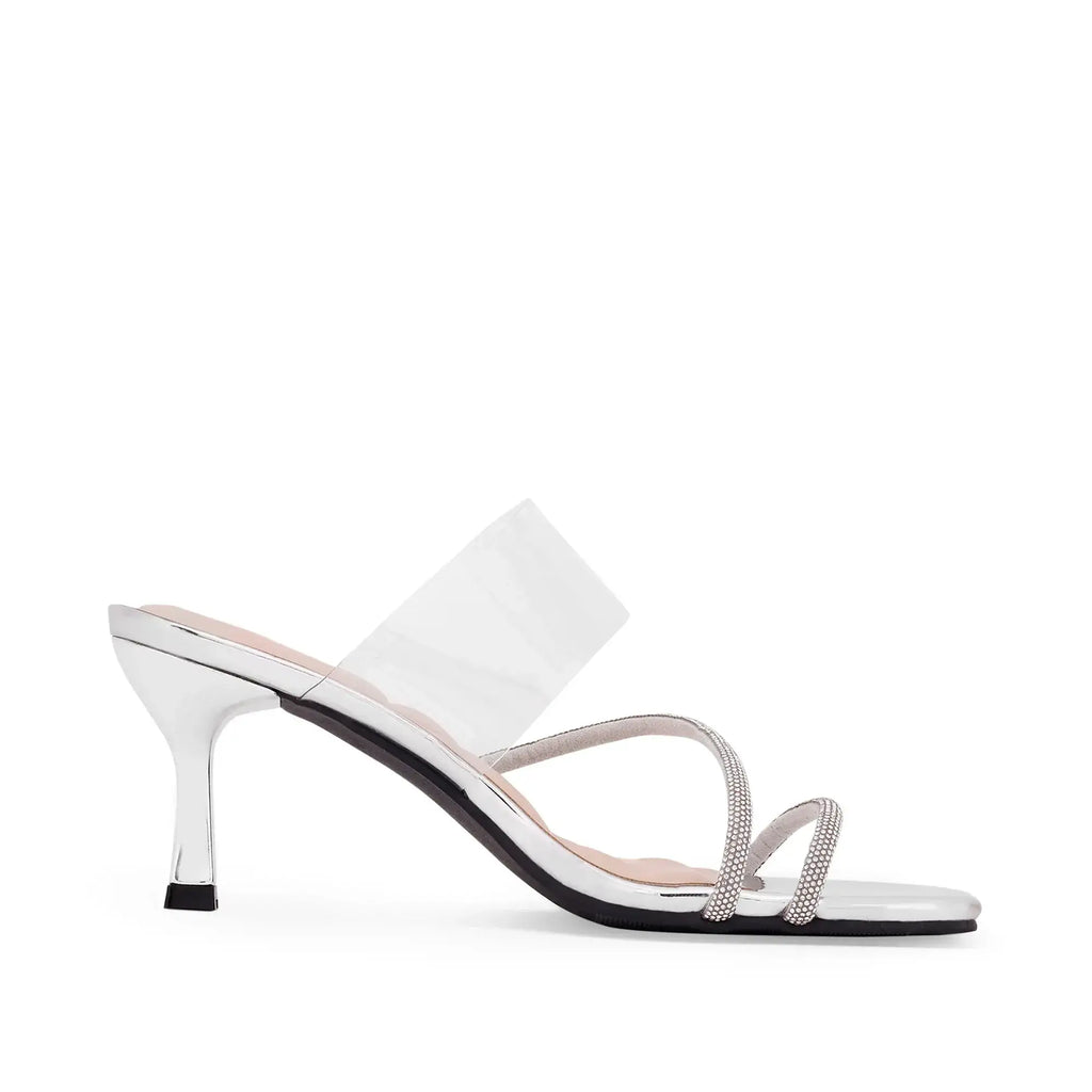 Victoria Multi Strap Silver Sandals - Lino Perros