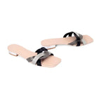 Victoria Trendy Embellished Black Multi Flats - Lino Perros