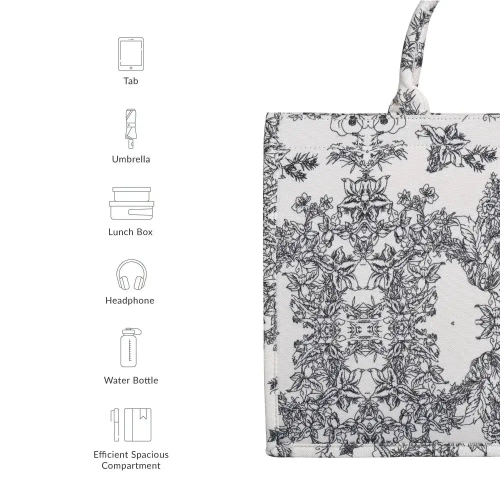 Voyage Book Black Tote Bag - Lino Perros