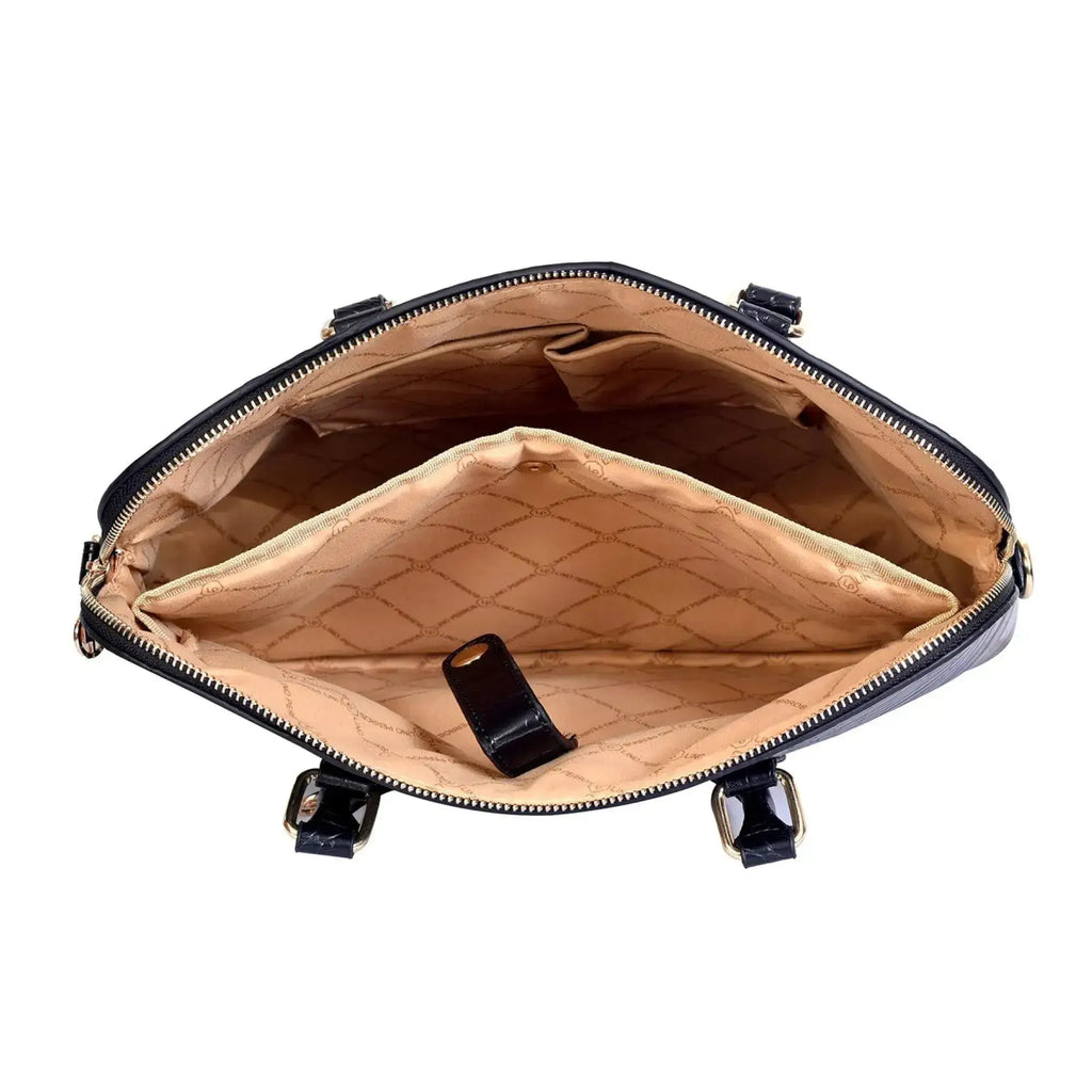 Voyage Confidence Black Satchel Bag - Lino Perros