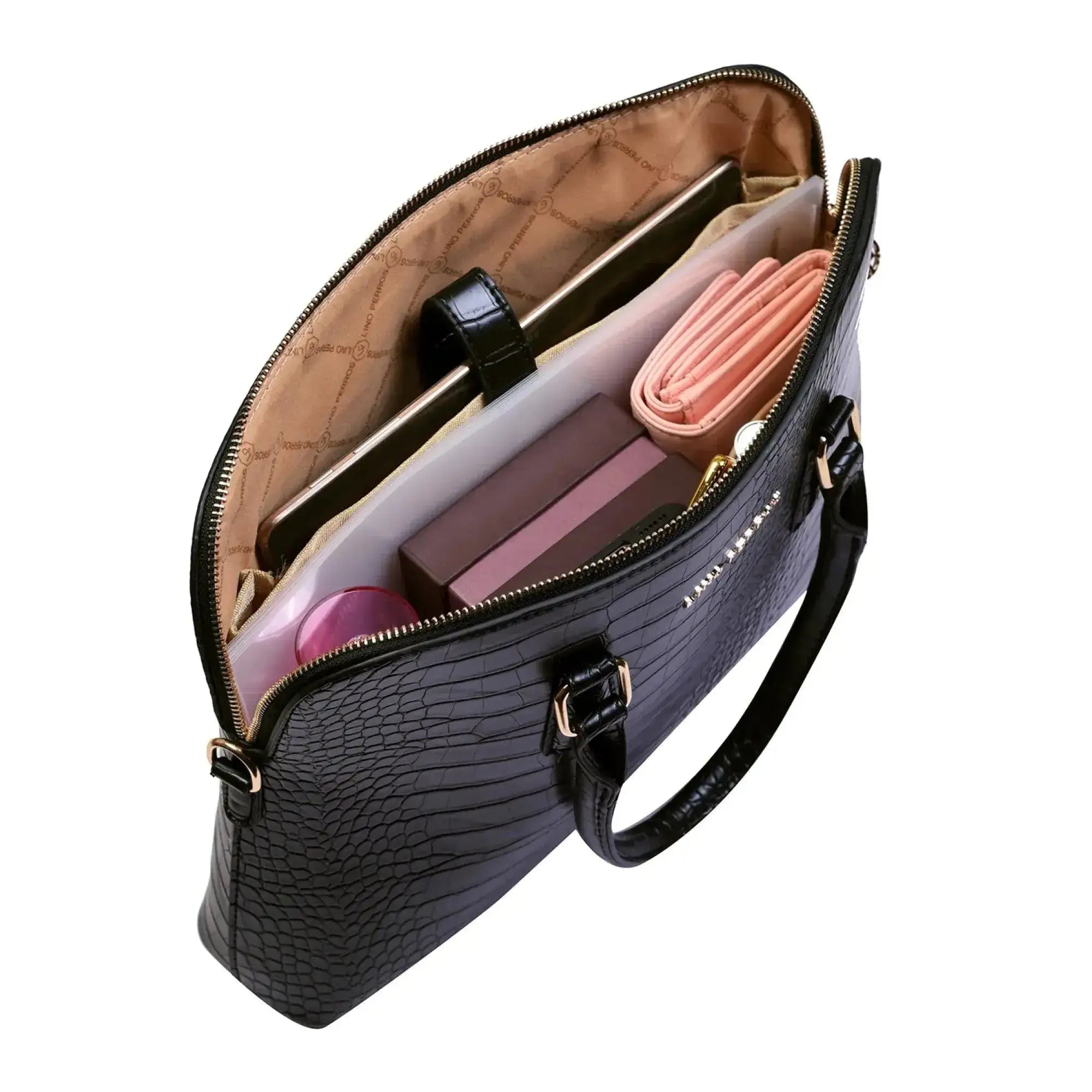 Voyage Confidence Black Satchel Bag - Lino Perros
