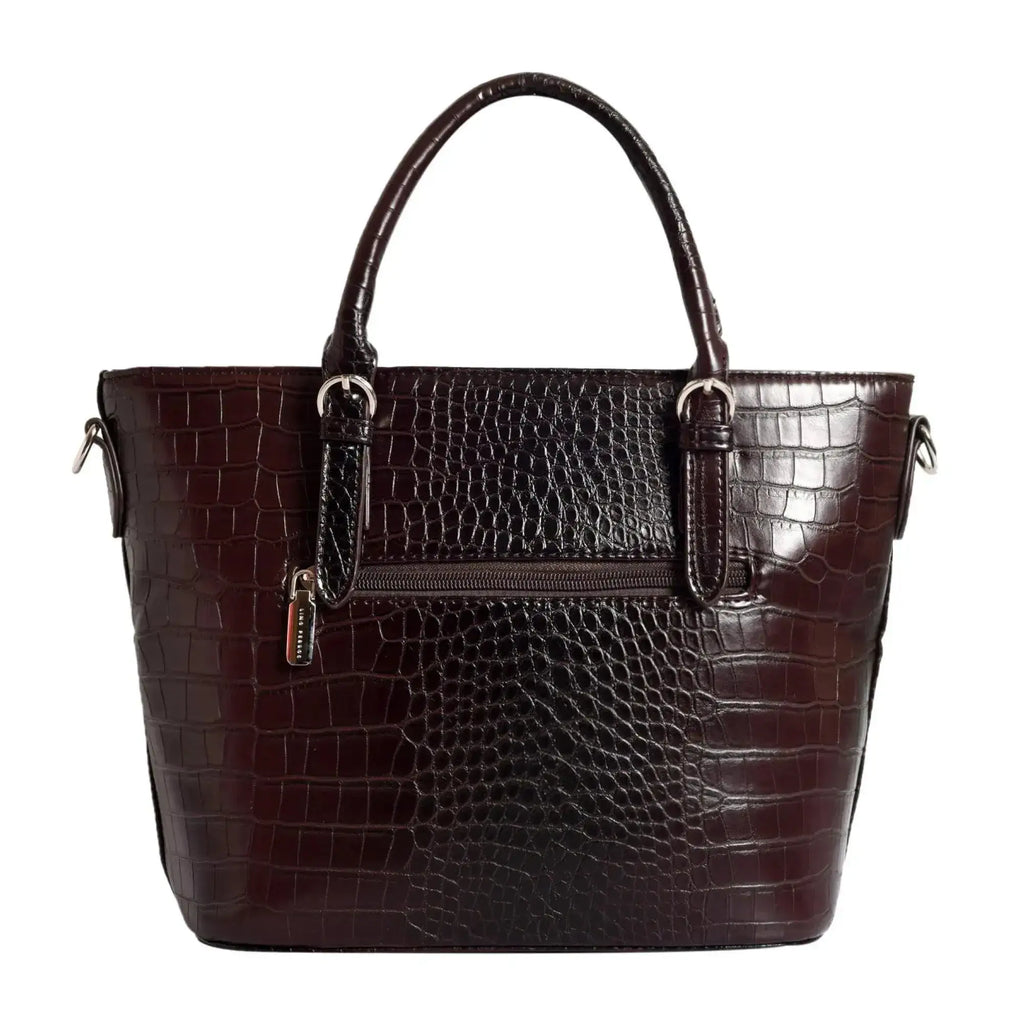Voyage Dual Textured Brown Satchel Bag - Lino Perros