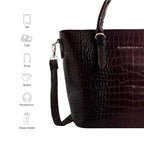 Voyage Dual Textured Brown Satchel Bag - Lino Perros
