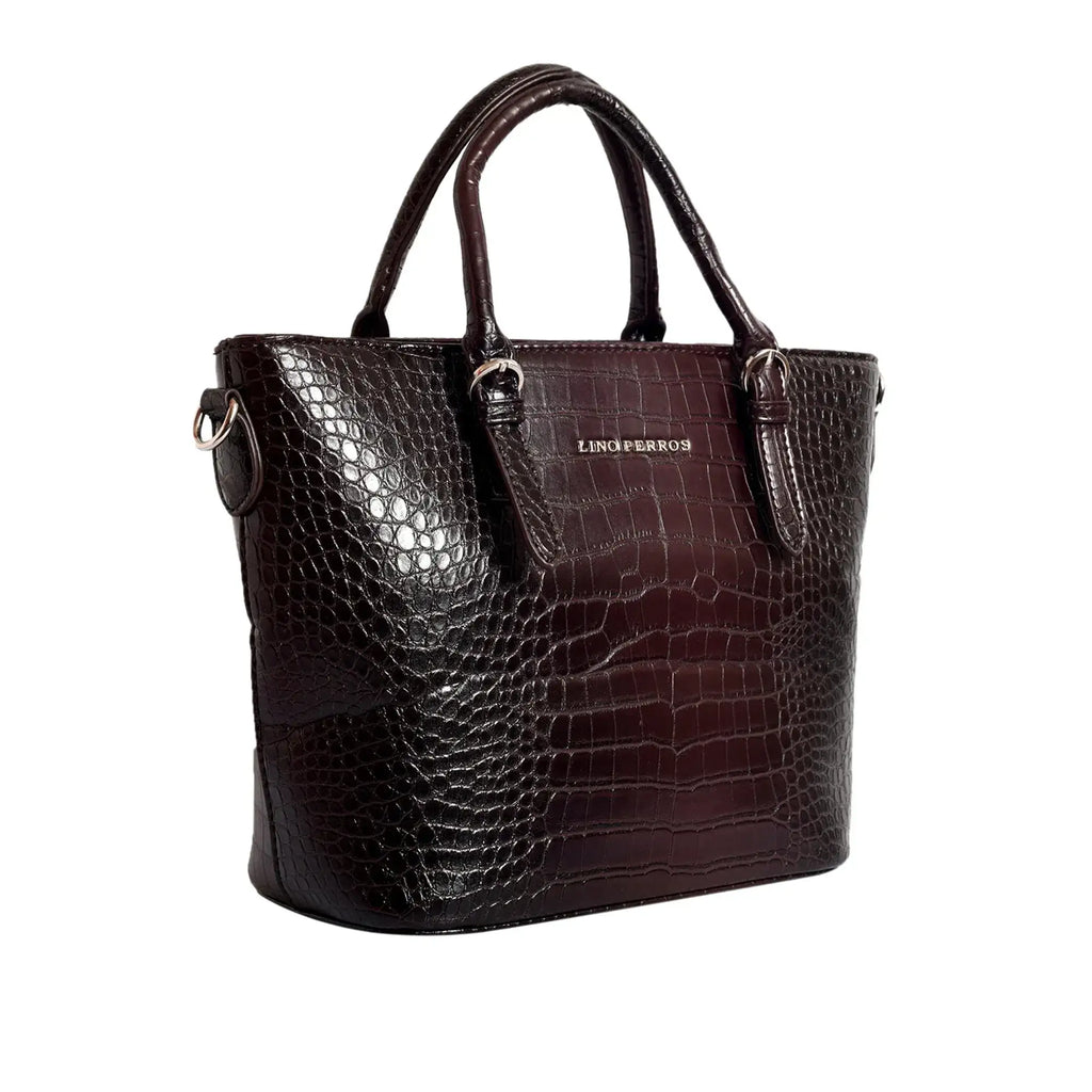 Voyage Dual Textured Brown Satchel Bag - Lino Perros