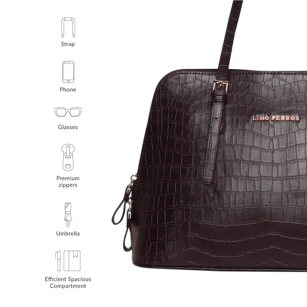 Voyage Office Brown Satchel Bag - Lino Perros