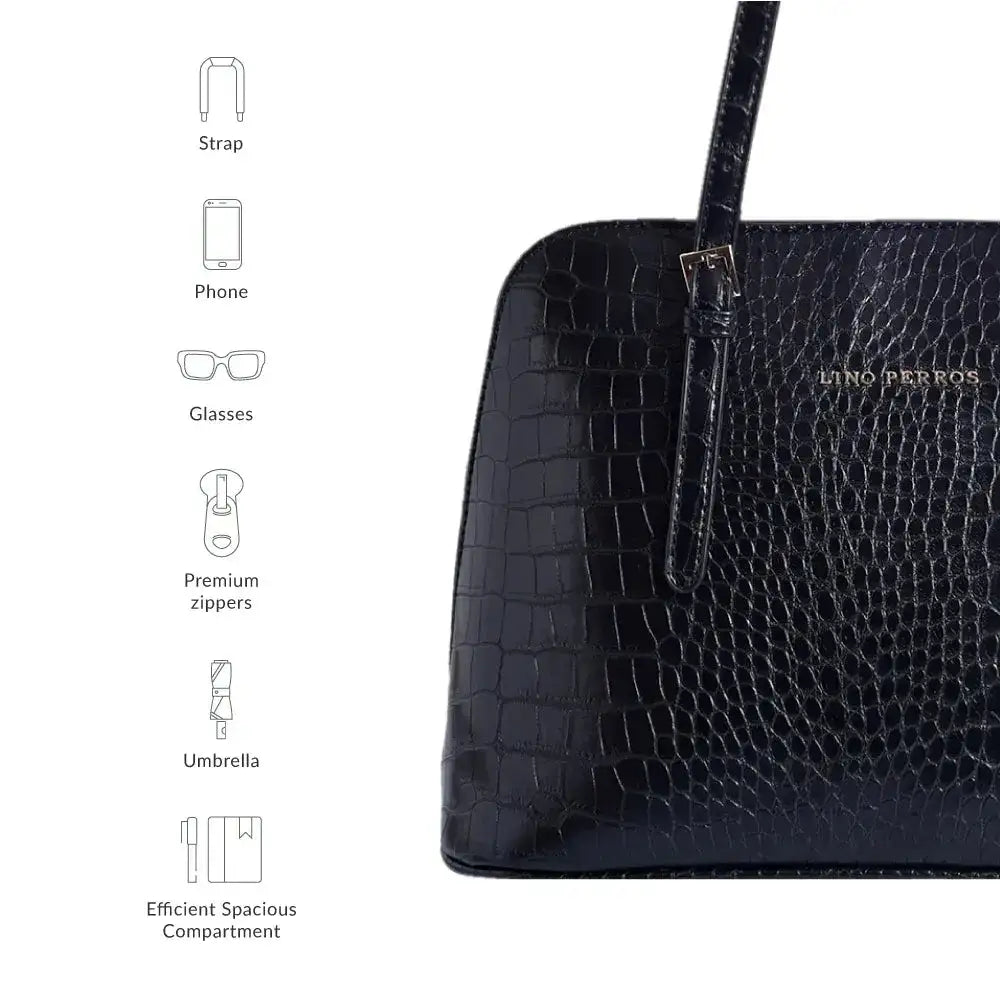 Voyage Office Black Satchel Bag - Lino Perros
