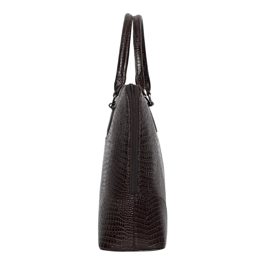 Voyage Organizer Brown Croco Laptop Bag - Lino Perros