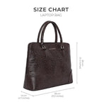 Voyage Organizer Brown Croco Laptop Bag - Lino Perros