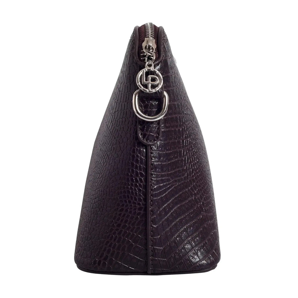 Voyage Pouch Croco Brown Sling Bag - Lino Perros