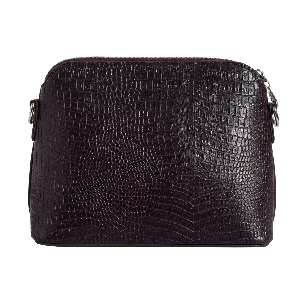 Voyage Pouch Croco Brown Sling Bag - Lino Perros