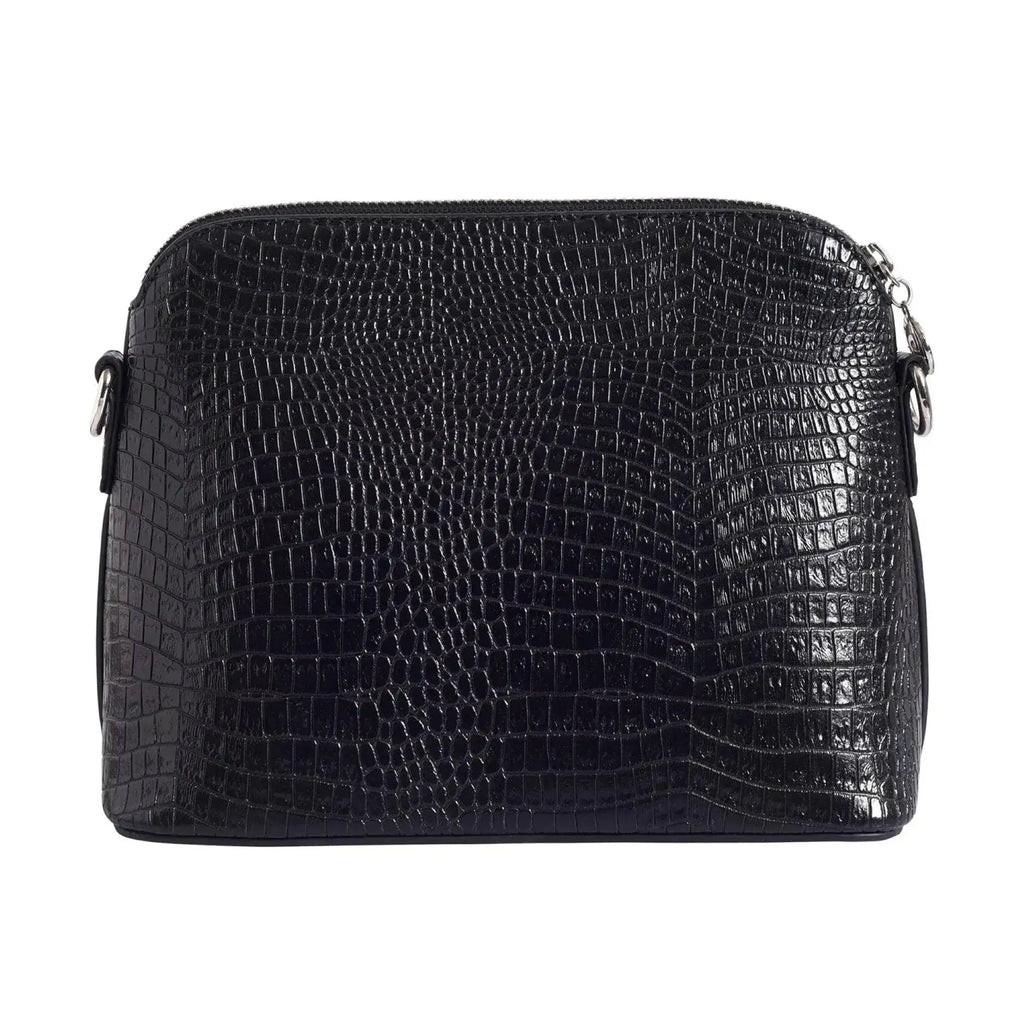 Voyage Pouch Croco Black Sling Bag - Lino Perros