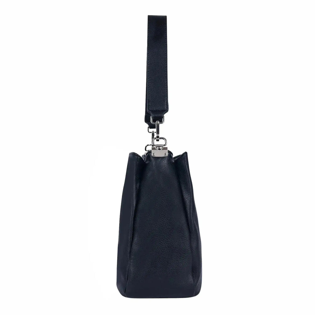 Voyage Simple Black Hobo Bag - Lino Perros