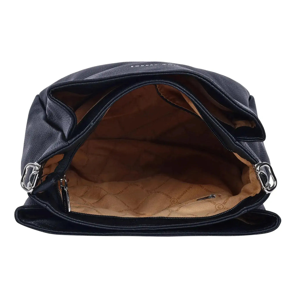 Voyage Simple Black Hobo Bag - Lino Perros