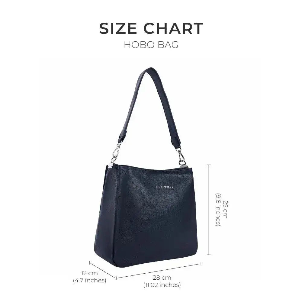 Voyage Simple Black Hobo Bag - Lino Perros
