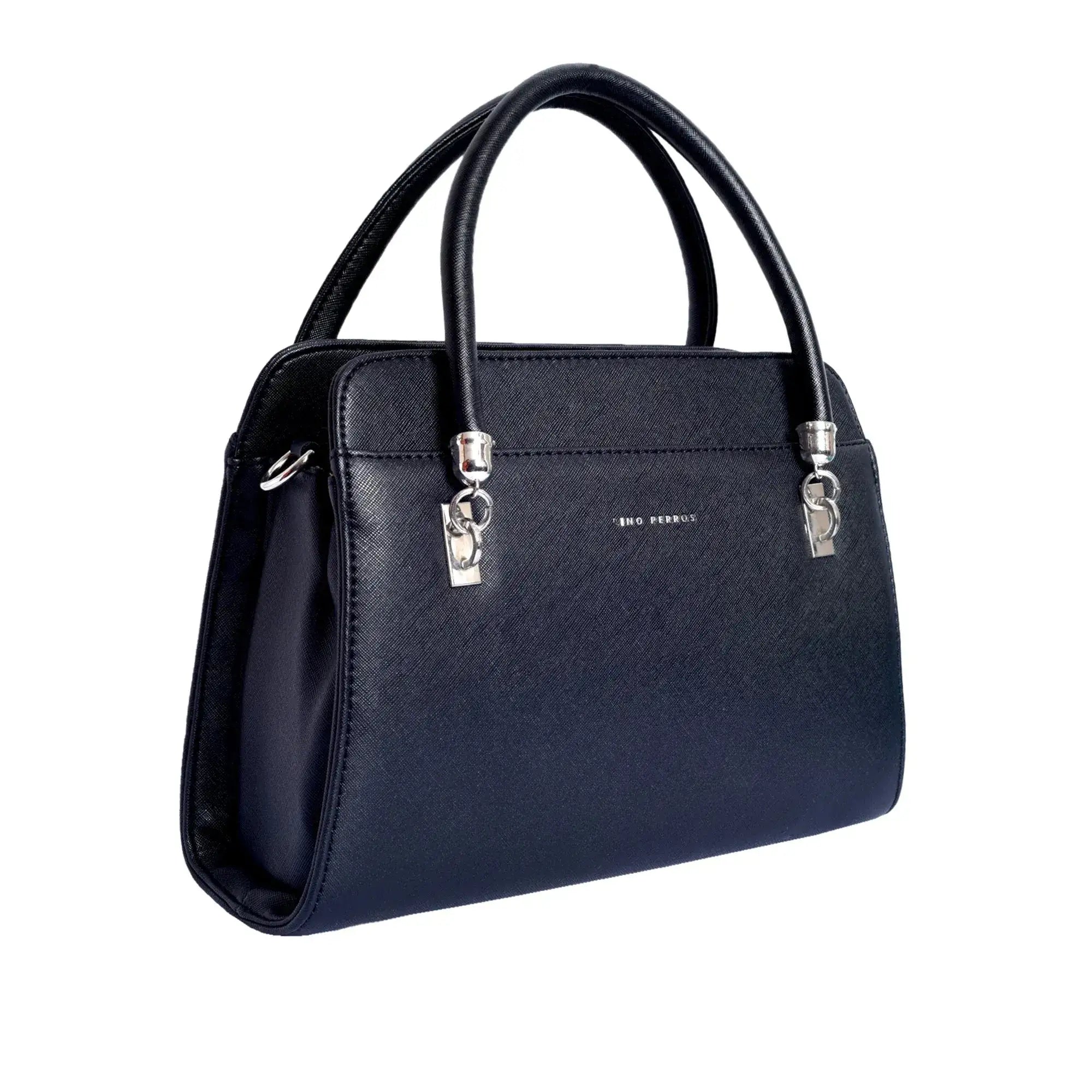 Voyage Statement Black Satchel Bag - Lino Perros