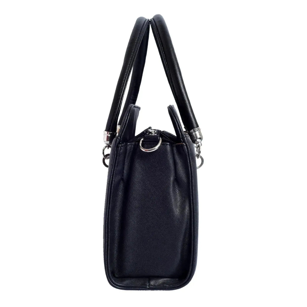 Voyage Statement Black Satchel Bag - Lino Perros