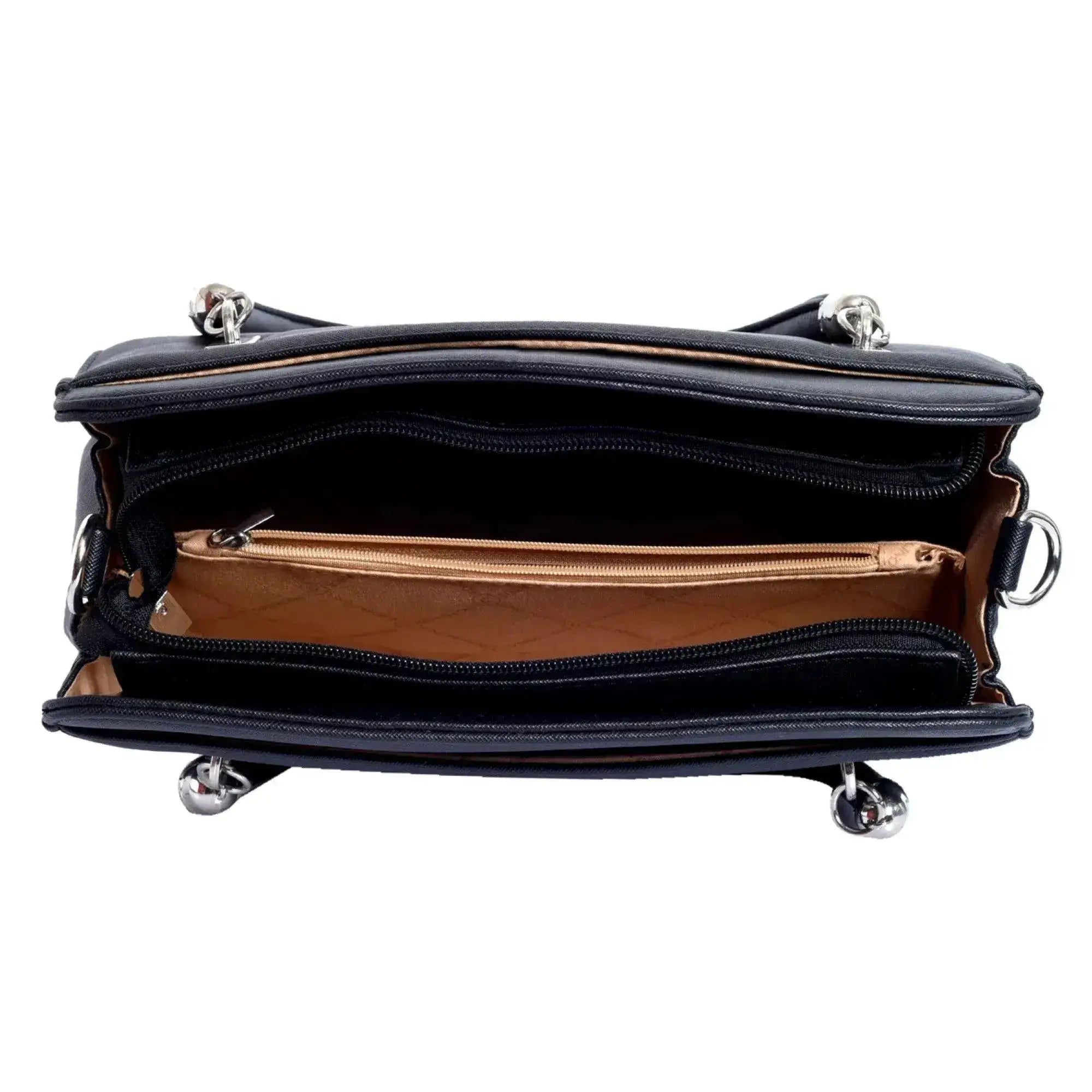 Voyage Statement Black Satchel Bag - Lino Perros