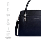 Voyage Statement Black Satchel Bag - Lino Perros