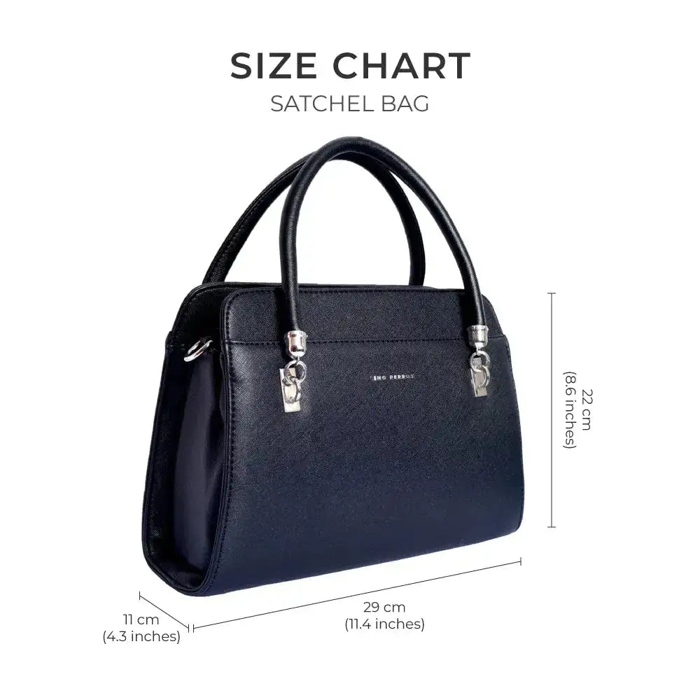 Voyage Statement Black Satchel Bag - Lino Perros