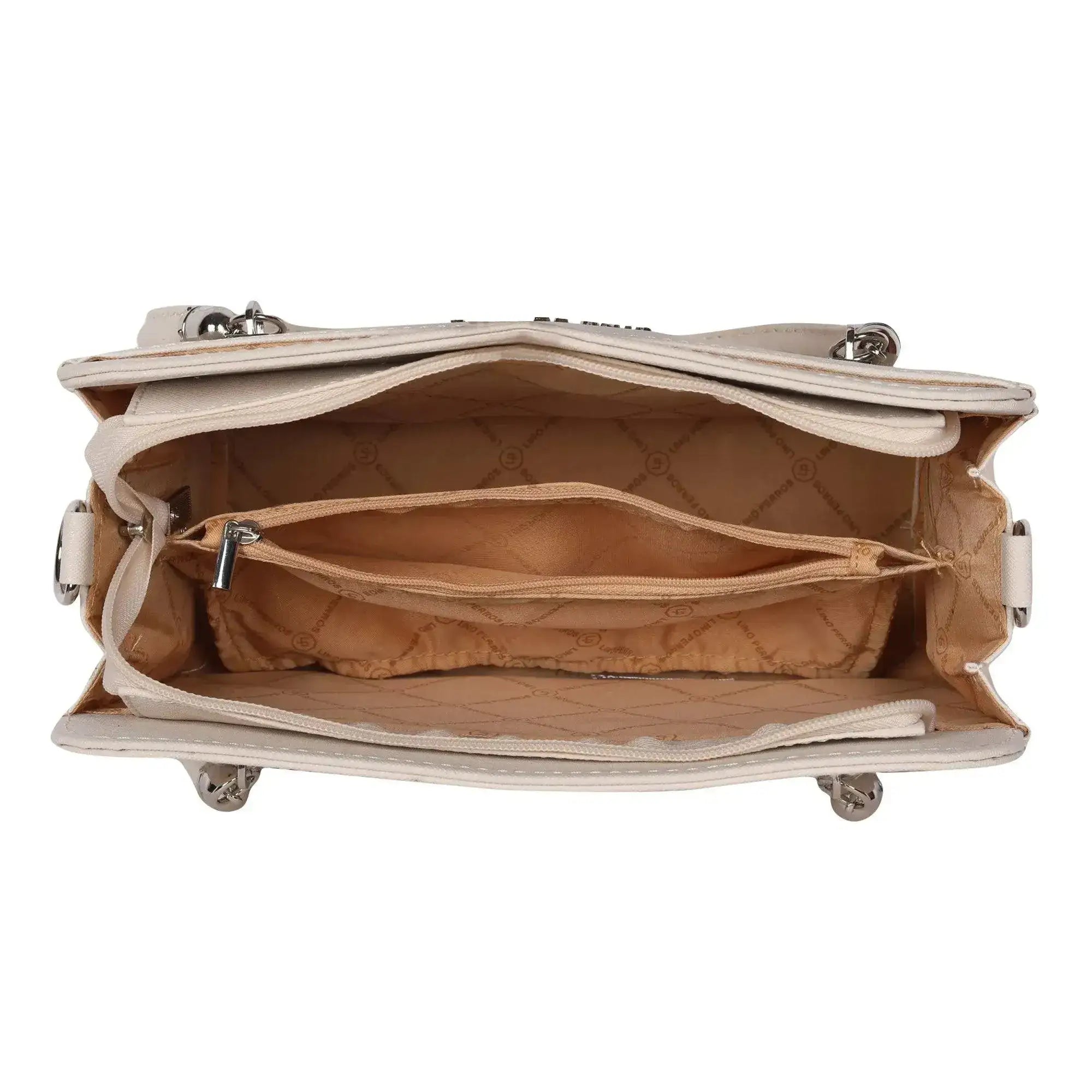 Voyage Statement White Satchel Bag - Lino Perros