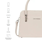 Voyage Statement White Satchel Bag - Lino Perros
