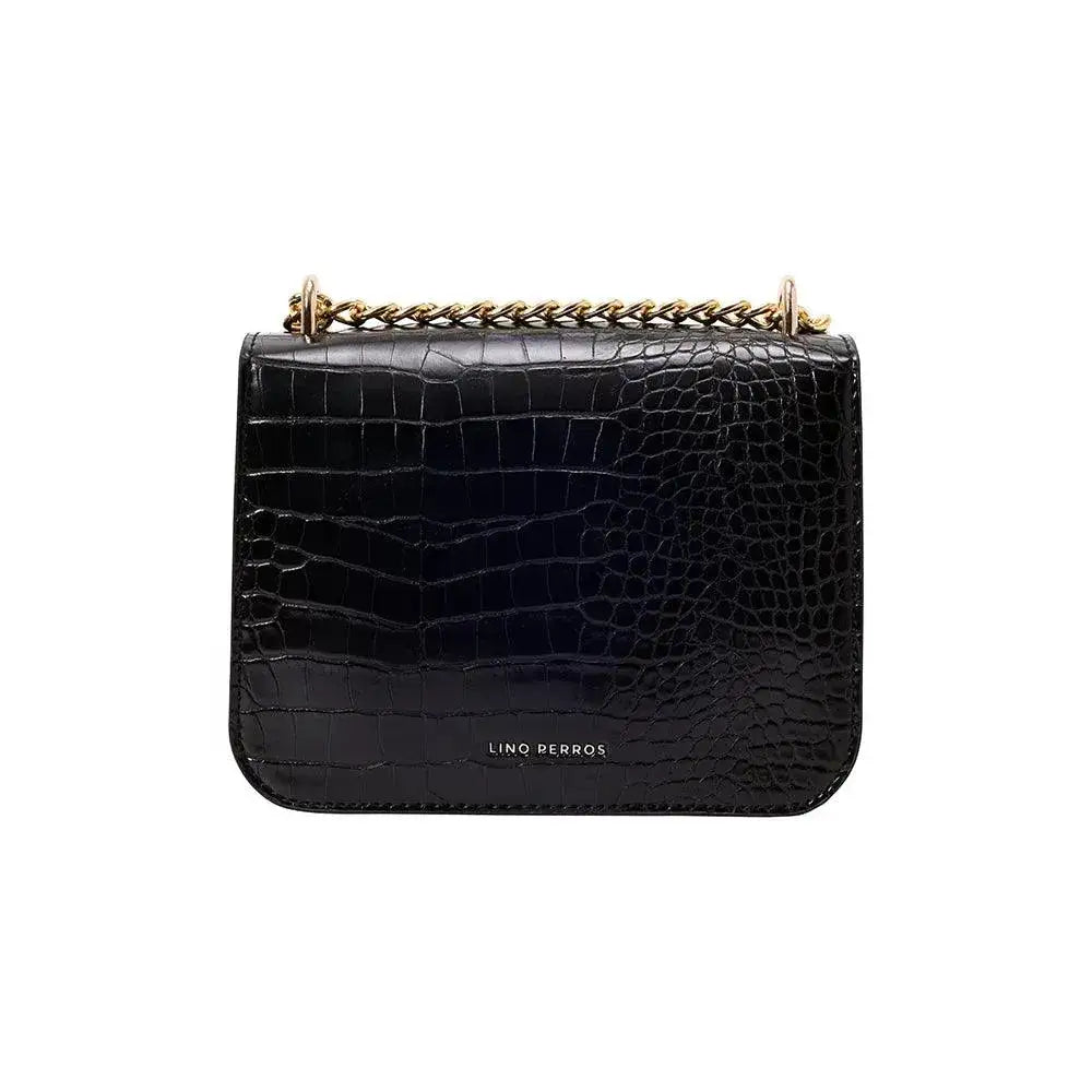 Voyage Structured Black Shoulder Bag - Lino Perros