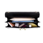 Voyage Structured Black Shoulder Bag - Lino Perros