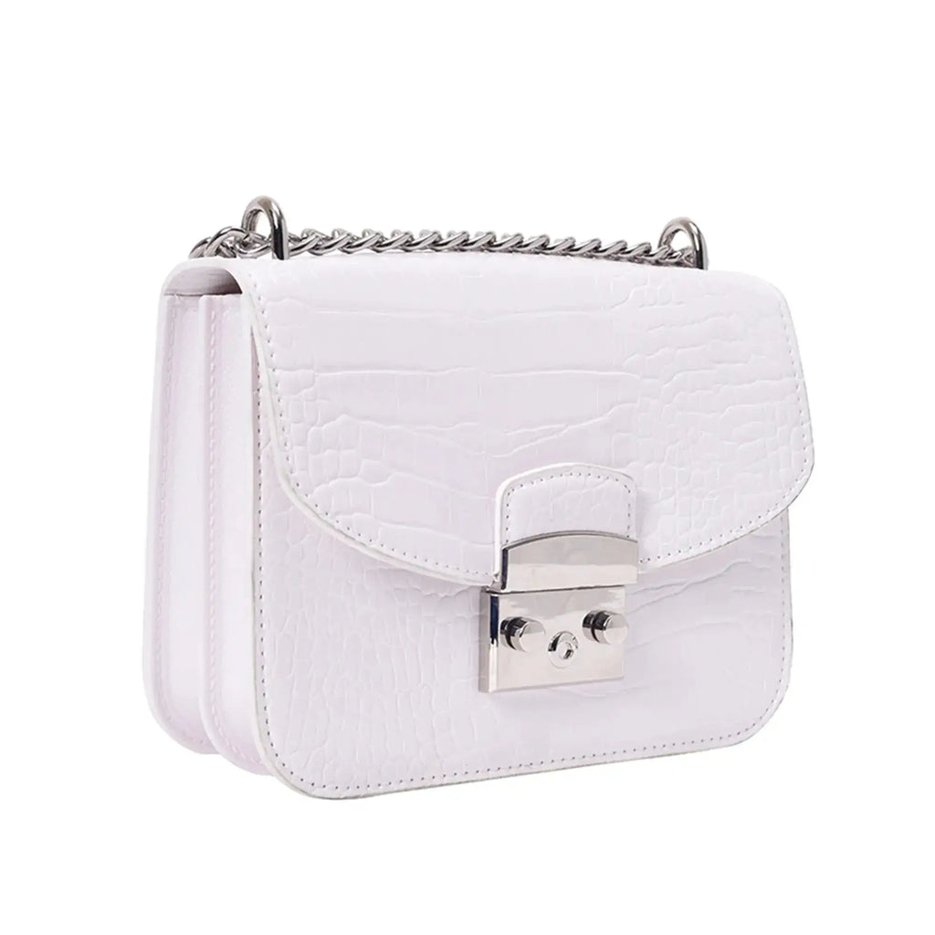 Voyage Structured White Shoulder Bag - Lino Perros