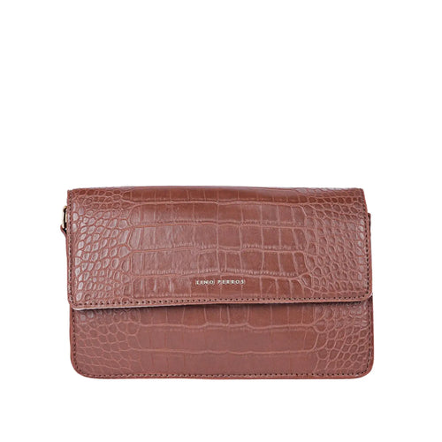 Voyage Tempting Brown Shoulder Bag - Lino Perros