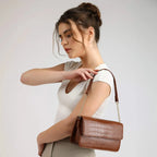 Voyage Tempting Brown Shoulder Bag - Lino Perros