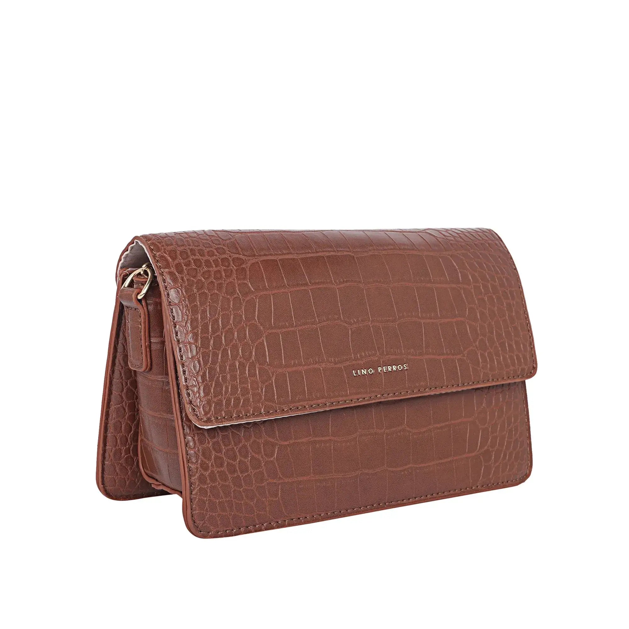 Voyage Tempting Brown Shoulder Bag - Lino Perros