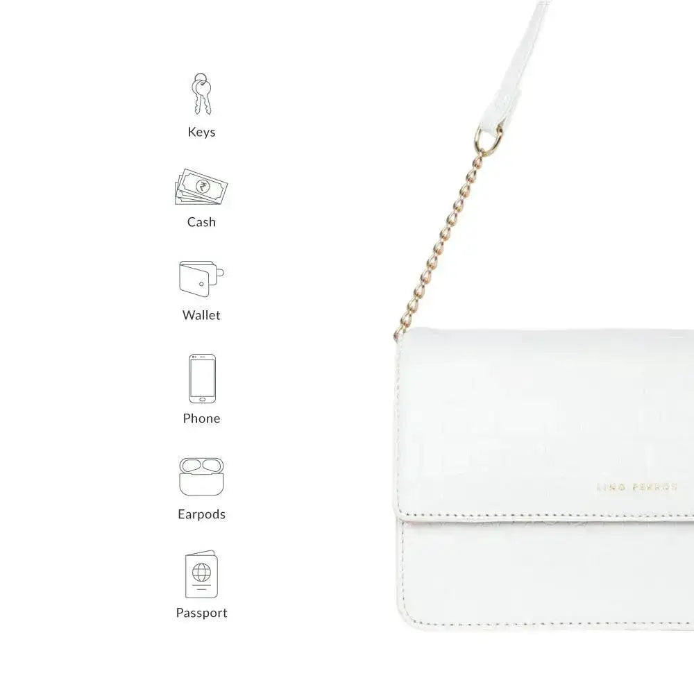 Voyage Tempting White Shoulder Bag - Lino Perros