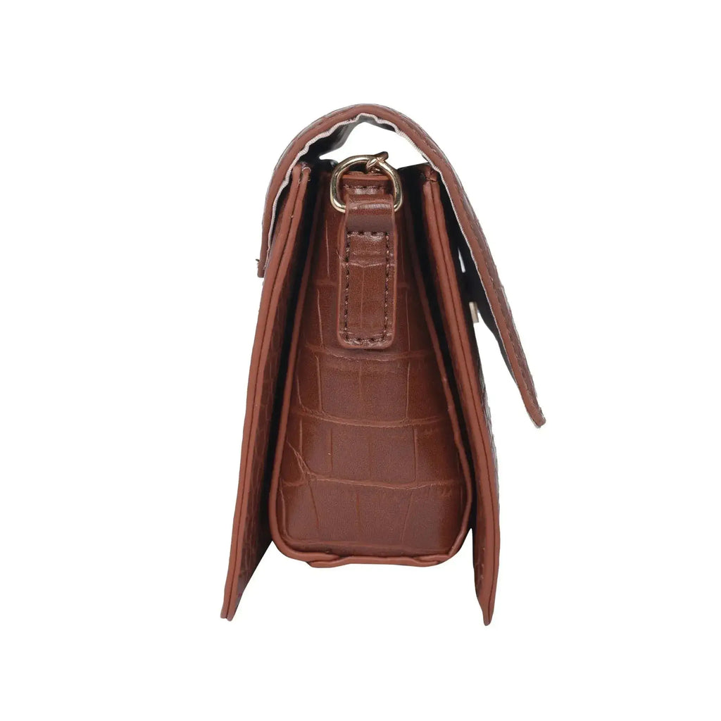 Voyage Tempting Brown Shoulder Bag - Lino Perros