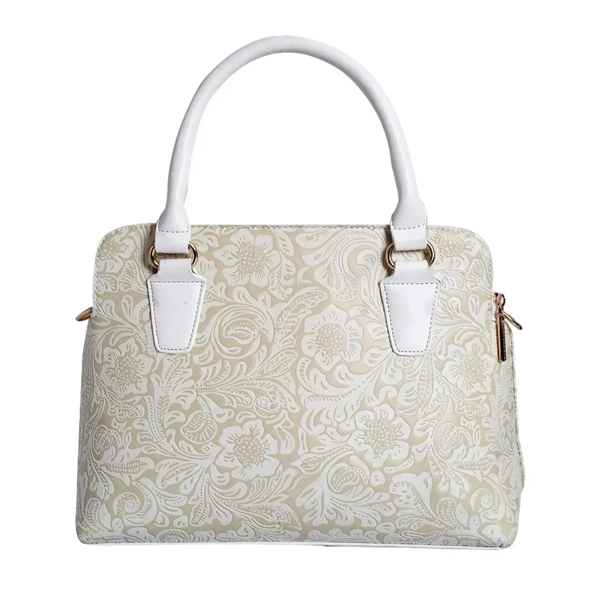Voyage Vintage White Satchel Bag - Lino Perros