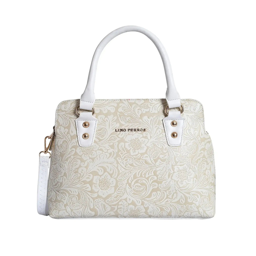 Voyage Vintage White Satchel Bag - Lino Perros