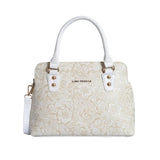 Voyage Vintage White Satchel Bag