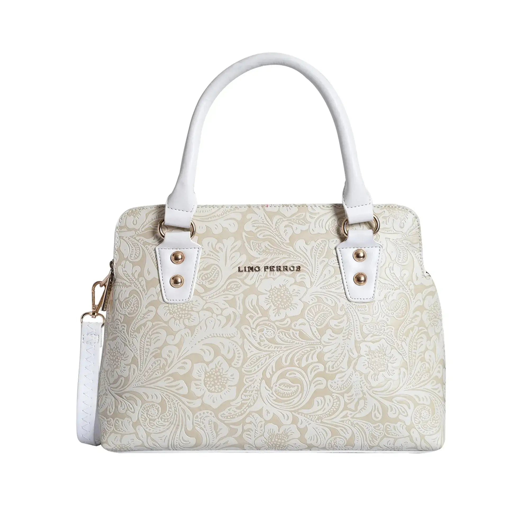 Voyage Vintage White Satchel Bag - Lino Perros