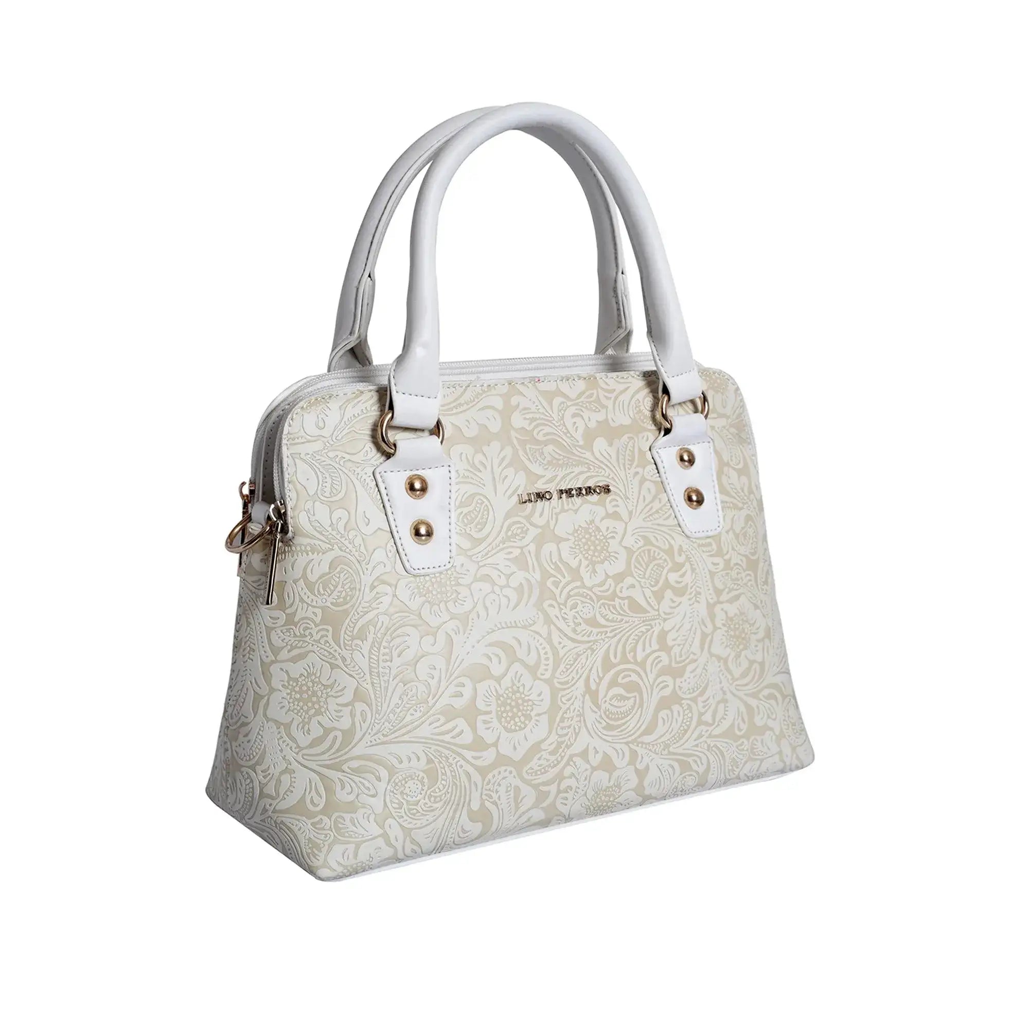 Voyage Vintage White Satchel Bag - Lino Perros