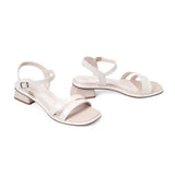 Women Elegant Essence Block Off White Heel