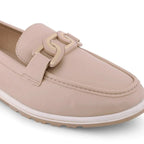 Ava Casual Chain Beige Loafers - Lino Perros
